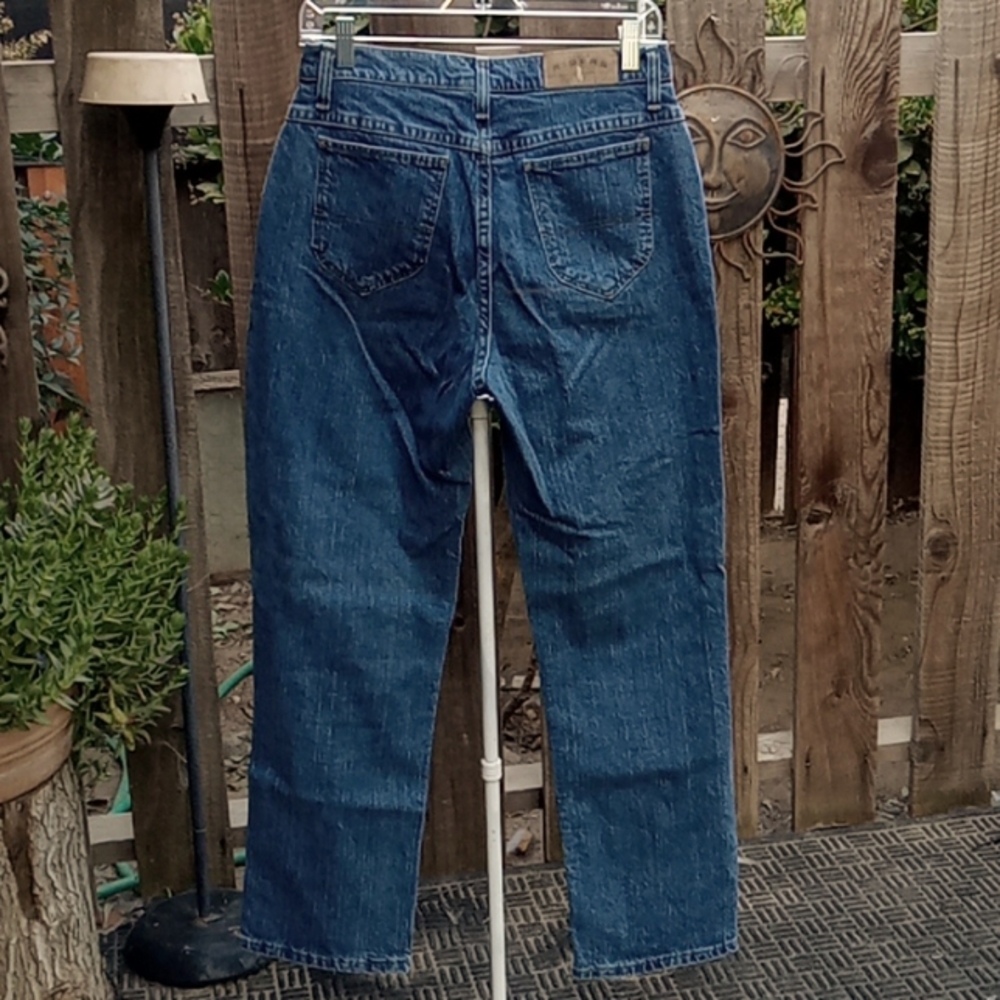 Woman size 6 petite denim jeans Raiders good condition blue
